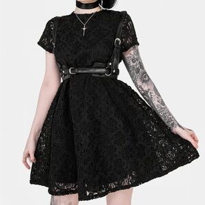 Disturbia Embroidered Lace Black Mini Dress Women’s Size 2